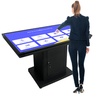 Mesa de pantalla táctil de bisel estrecho de 65 pulgadas 4K impermeable para restaurantes