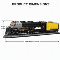 Ensemble de blocs de construction d'architecture de locomotive à vapeur personnalisée, étiquette privée OEM, briques de moteur rétro, kit de modèle STEM pour adultes