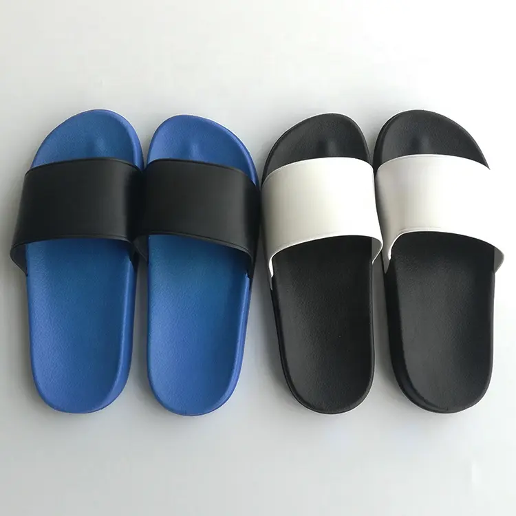 Cheap price custom logo slippers for unisex Plain Design For Make Your Own Design PU Sandals Custom Slides