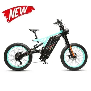 Motocicleta Eléctrica Todoterreno Popular de 52V 1200W con Doble Potencia, Alta Velocidad, Neumáticos Anchos, 9 Amortiguadores Traseros, Motor de 1200W que Proporciona Doble Potencia - Product Image 3