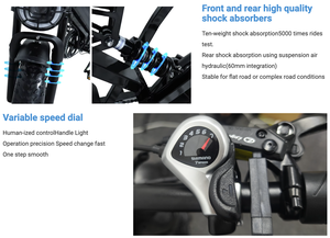 Vélo électrique de ville à pneus larges EU UK 20 pouces, 48V28Ah, deux batteries, vélo électrique tout-terrain sportif, suspension intégrale, vélo de montagne rétro - Product Image 5
