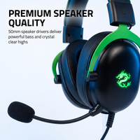 Headset Gaming Jetion USB+3.5MM dengan Mikrofon Speaker dan Mic Desain Over-Ear Pencahayaan Satu Warna Model PJT-DEP2498
