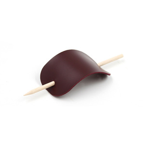 En stock, elegantes pasadores de pelo retro de cuero PU, estilo coreano, sencillos y modernos, ideales para el cabello largo, perfectos para el día a día. - Product Image 4