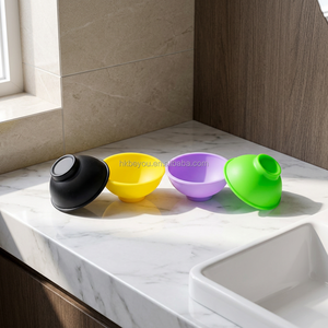 Juego de Tazones de Silicona de Grado Alimenticio Modernos, Vajilla Multicolor Verde, Morado, Amarillo y Negro - Product Image 6