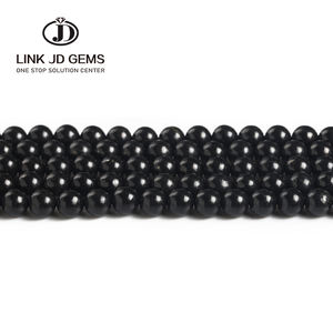 Perle Sfuse Rotonde in <span class=keywords><strong>Shungite</strong></span> Russa Naturale Accessori 6 8 10 12MM Pietre Preziose Misura a Scelta per Creazione Gioielli Uomo Donna - Product Image 1