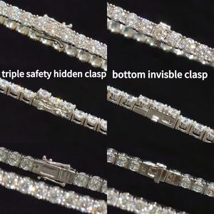 Pulsera de tenis unisex de diamantes cultivados en laboratorio, corte brillante, platino blanco exquisito, 2.3mm, cuatro puntas, la más vendida - Product Image 3