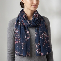 Nouvelle Écharpe Longue en Soie Imprimée Sérigraphiée Effet Lin Coton Viscose pour Femme – Collection Automne-Été