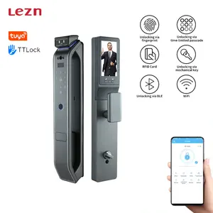 Lezn K60 Tuya Nhà Máy Sản Xuất OEM Vân Tay Thẻ Key Thông Minh Cửa Khóa Chất Lượng Cao Nhôm Bluetooth Tùy Chỉnh Cơ Thể