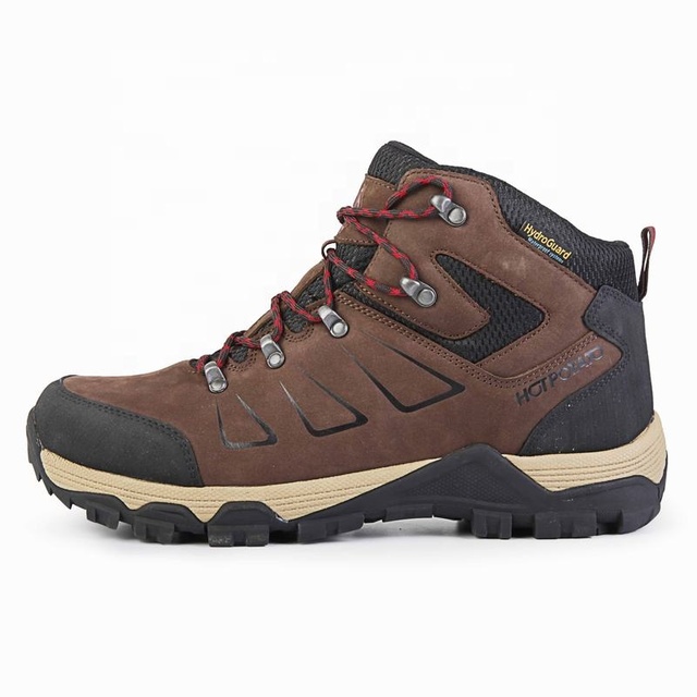 HOTPOTATO Men's High Cut Genuine Leather Upper Waterproof Winter Hiking Boots HYDROGUARD Membrane Rubber Outsole EVA Midsole