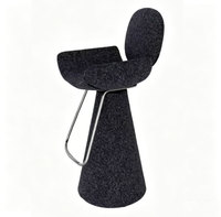 Tabouret de bar en tissu minimaliste de luxe léger, chaise haute design pour extérieur, salon, comptoir, bar, hôtel, bureau, pub