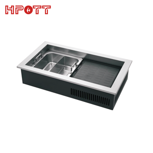 Restaurante Olla caliente <span class=keywords><strong>eléctrica</strong></span> y parrilla de <span class=keywords><strong>barbacoa</strong></span> sin humo con mesa de comedor integrada Olla caliente de metal y parrilla para <span class=keywords><strong>barbacoa</strong></span> Comedor - Product Image 4