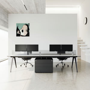 2024 Latest Modern Design Wooden Modular Office Desk 2 4 6 8 Seater Coworking <strong>Workstation</strong> Furniture Extendable Open Space Staff - Product Image 2