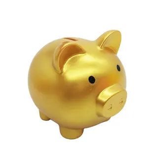 Custom Made Hot-sale Plastic Money Box Promotional Pig Coin Bank for Kids