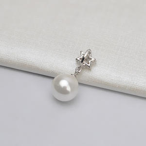 Juego de Collar y Pendientes de Plata S925 con Forma de Flor Hexagonal para Mujer, Accesorios de Bricolaje, Anillos de Salto con Base Hueca para Perlas de 7-13 mm - Product Image 4