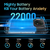 Oukitel WP19 Pro Versión Global, Pantalla FHD+ de 6.8'', Batería de 22000 mAh, MTK Helio G99 Octa Core, Cámara de 64MP, Teléfono Inteligente Resistente, 120Hz