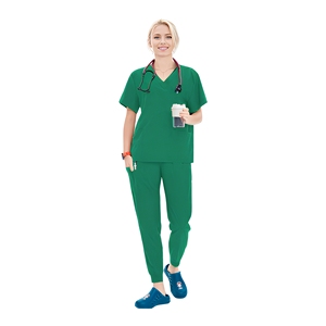 Blouses et Chemises Unisexe à Manches Courtes en Spandex/Coton avec Logo Personnalisé pour Pharmacie, Dentisterie, Médical, Hôpital, Accessoires et Matériel d'Infirmière - Product Image 1