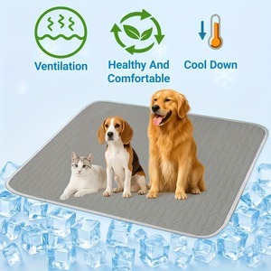 Tapis rafraîchissant pour animaux de compagnie OEM, auto-refroidissant, en soie glacée, respirant, durable, lavable, léger et portable pour l'été - Product Image 2