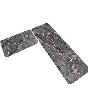 Ensemble de tapis de cuisine en terre de diatomée marbrée nordique, rectangulaires, antidérapants, absorbants l'eau, faciles à nettoyer, tapis de sol pour la maison - Product Image 4