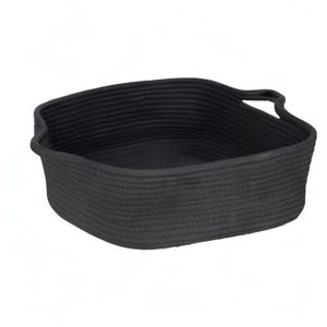 Panier de rangement vide en corde de coton tressée pour table à langer, serviettes de placard, panier de rangement pour chambre de bébé, boîte à jouets pour petits chiens et chats, paniers cadeaux - Product Image 6