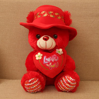 Jouets en peluche ours en peluche personnalisés avec capuchon, oreiller en forme de cœur personnalisé, ours en peluche, porte-clés, figurines, cadeaux en gros