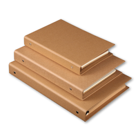 Classeur à anneaux en carton kraft recyclable personnalisé A4, A5, A6 Classeur kraft