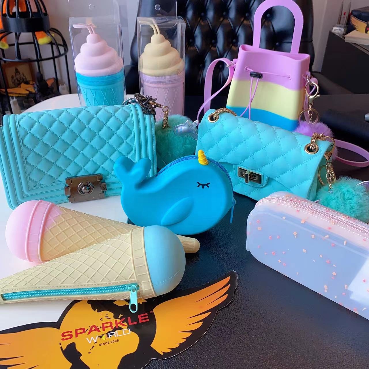 Оригинальная креативная новинка, прочный Рождественский подарок, сумка для ручек в школу, милый силиконовый 3D Пенал для мороженого