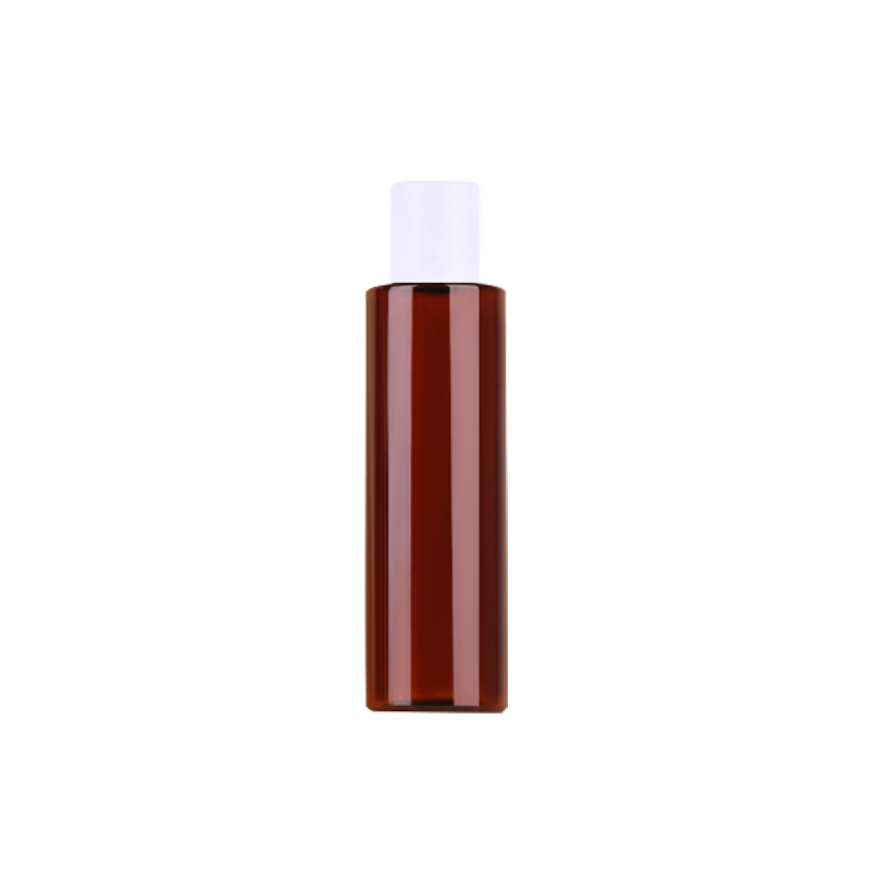 Amber bottle with white cover