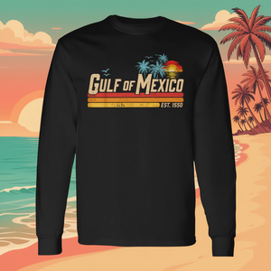 Camiseta de manga larga para hombre Gulf Of Mexico Retro Vintage Beach Est 1550 - Product Image 3