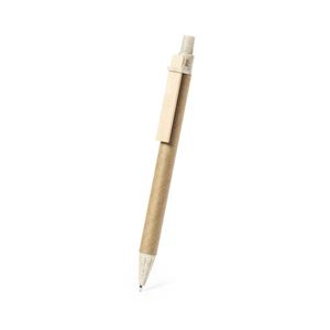 Stylo bille promotionnel classique en papier kraft recyclé, personnalisable avec logo, écologique, avec clip en plastique et bois – Offre spéciale - Product Image 3