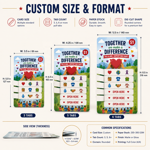 Wholesale Custom Pull Tab <b>Tickets</b> 5 Window Full Color Printed Charity Event Veteran Dinner Raffle Game Instant Win Cards - Product Image 5