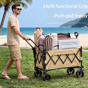 Navyice Rear Opening Camping Wagon 650L Capacity Pro Dual Push Pull Handle Q195 Steel Frame 40HQ FCL Bulk Wholesale - Product Image 2