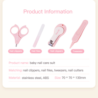Vente en gros d'ensemble d'accessoires de soins pour nouveau-né Kit de soins de santé pour bébé coupe-ongles et toilettage
