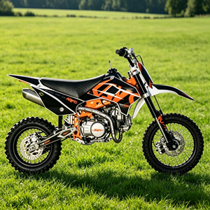 Moto tout-terrain KAYO TD125 Pit Bike 123,6 cm³ 4 temps à carburateur, boîte manuelle 4 vitesses, démarrage au kick, réservoir de carburant 5,5 L, pour adultes - Product Image 4