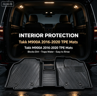 Tapis de sol de luxe pour voiture, motif géométrique, 3 pièces, 3 mm d'épaisseur, en TPE à parfum discret, résistants aux taches, pour approvisionnement international en lots