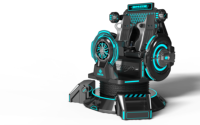 Cinéma de réalité virtuelle 9DVR Dark Mars Starship, simulateur de montagnes russes 360°, machine de jeu multijoueur à monnayeur, sièges 9DVR
