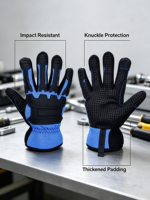 Gants de moto unisexes haute performance à doigts entiers, fermeture à boucle, sangle de poignet réglable, antidérapants, protection UV, pour cyclisme et activités de plein air