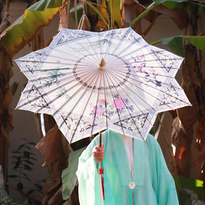 Parasol <span class=keywords><strong>de</strong></span> mariage TX1057, parapluie chinois traditionnel octogonal en papier huilé, commande manuelle pour fêtes - Product Image 2