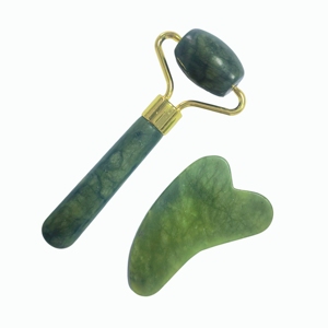 Rodillo Facial Dark Xiuyan y Tabla Gua Sha con Forma de Delfín, Set de 2 Piezas, Mini Kit de Belleza Portátil, Regalo para las Fiestas - Product Image 2