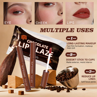 Lot de gloss à lèvres en gros, effet chocolat, fini velours mat, waterproof, hydratant, haute pigmentation, longue tenue, non collant, repulpant