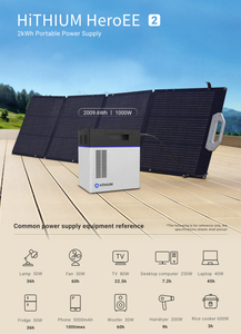 Hithlium 영웅 EE1 200W/1000W/1KWH 2KWH 휴대용 발전소 MPPT 컨트롤러와 최고의 태양 전지 패널 홈 캠핑 발전기 - Product Image 5