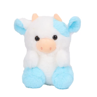 Vente d'usine coloré coréen Kawaii violet vache poupée en peluche Super doux en peluche PP coton remplissage cadeau d'anniversaire pour les enfants
