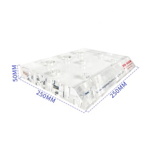 Engraved <strong>Custom</strong> Logo 20mm Solid Clear Acrylic <strong>Block</strong> Shop Display Cube Lucite UV Printing <strong>Block</strong> Acrylic Crystal Tiles - Product Image 6