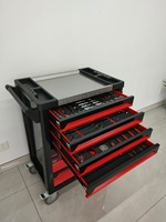 Chariot d'atelier roulant robuste, chariot de mécanicien personnalisable avec tiroirs et jeu de 258 outils
