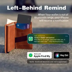 MFi Certified Wallet-Tracker Card-<span class=keywords><strong>2</strong></span> <span class=keywords><strong>Pack</strong></span> Ultra Slim Tracker Card para Wallet-Finder-Tracker Tag Work with Find My IPX6 - Product Image 6