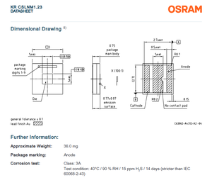 LED Rojo de Alta Potencia OSRAM OSTAR Projection Compact KR CSLNM1.23, 612-630nm, 146lm, 2.4W, Regulable, Garantía de 3 Años - Product Image 6