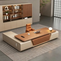 Meubles de bureau de luxe, table de bureau en bois, prix, bureau en forme de L, bureau de direction