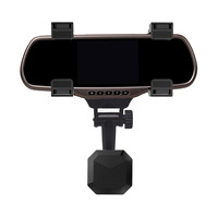 Kedatangan Baru XIAOKE Universal ABS Adjustable Car Rearview Mirror Mount Phone Holder
