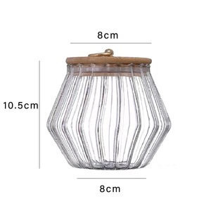 Modernes Glas Aufbewahrung sglas <span class=keywords><strong>Set</strong></span> für Küche Essen Tee Kaffee mit Bambus deckel und Metall griff - Product Image 4