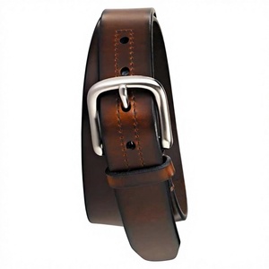Cinturón de Cuero Genuino Estilo Vintage con Hebilla de Latón, Cinturón Casual para Hombre de Larga Duración, Proveedor de Cinturones y Accesorios de Alta Calidad - Product Image 2
