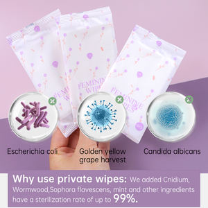 Lingettes d'hygiène <span class=keywords><strong>intime</strong></span> féminine bio, à base d'herbes naturelles pures, emballées individuellement, marque privée - Product Image 5